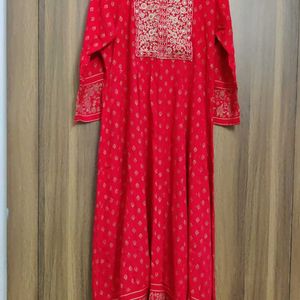 Beautiful Embroidered Red anarkali Suit