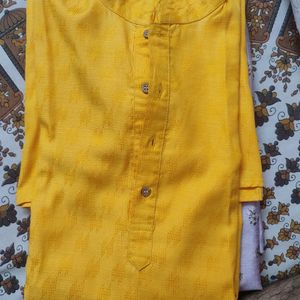 Yellow Haldi Color Kurta