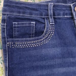 Girls Denim Jeans Dark Blue For 13-14 Yrs