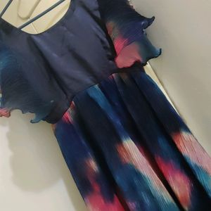 Multicolored Blue Dress