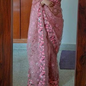 Pink Designer Saree