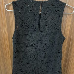 H&M Black Lace Top