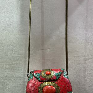 Beautiful Red Ethnic Bag