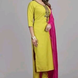 Kurta Pent Set With Dupatta