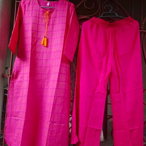 New Woven Kurta Set With Pant