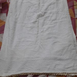 Cotton White Kurta Legging Set