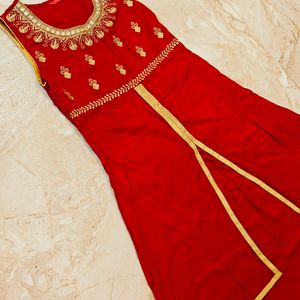 Maroon Middle Slit Kurti