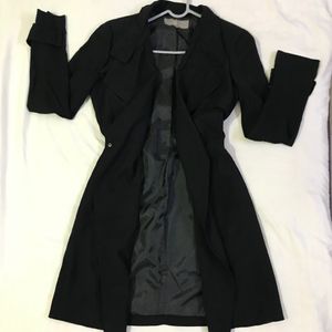 Light Weighted Black Trench Coat Bust 34-36