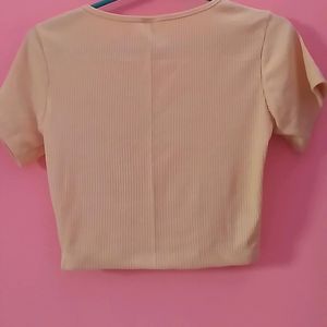 Cream Colour Crop Top