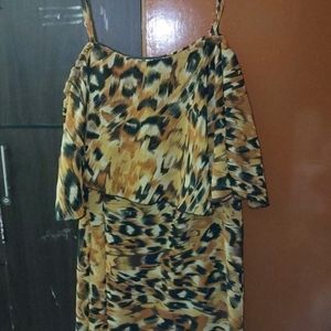 Cheetah Look Midi Dress