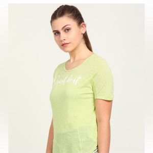 Nike Women Printed Round Neck Light Green T Shirt