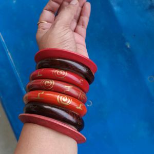 Wooden Painted  Bangles