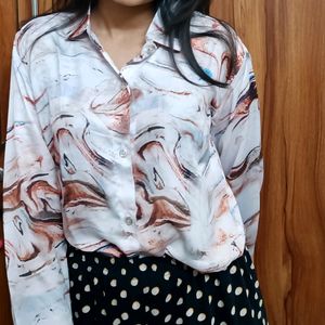 Printed Satin Shirt