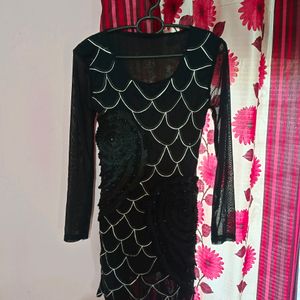 Black A Line Slim Fit Kurti