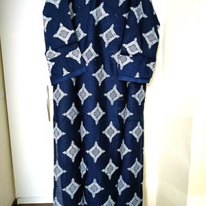 Rayon Stitched Foil Print Kurta