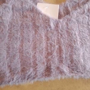 Wool Little Furr Crop Top