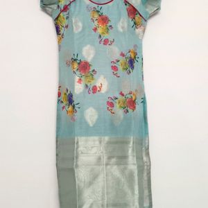 Floral Chanderi Kurti