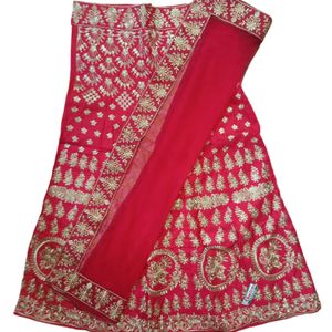 Full Zari Work Wedding Lehenga