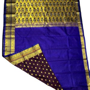 Banarasi Satin Allover Booti Saree For Women