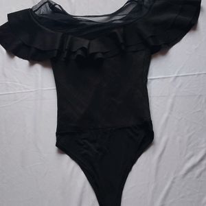 Black Bodysuit Top