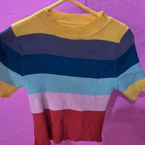 Multicolour Crop Top Fully Stretchable