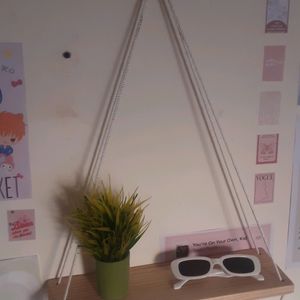 Aesthetic Wall Wood Hanging Shelf