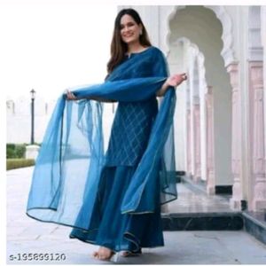 Used Plazo Kurti Dupatta