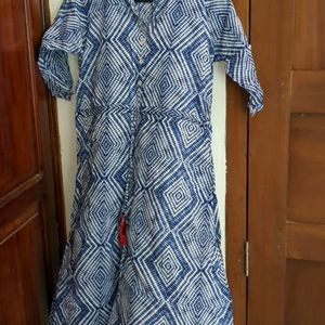 Blue And White Everyday Kurthi