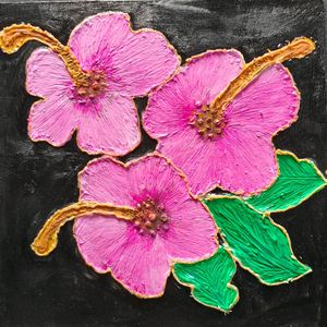 Flower Painting With Arcylic Colours