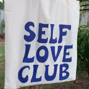 New Self Love Club Quote Tote Bag