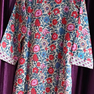 Floral Print Kurta Pant Set