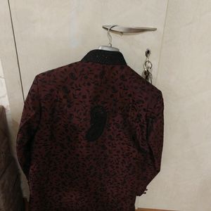 New Burgandy Indo Western Coat