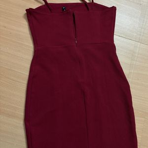 Red Fitted Strappy Dress Hurry Limited Discount!