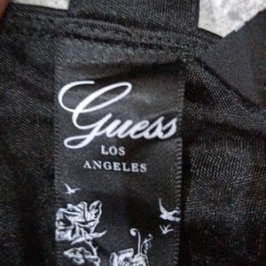 Guess Black ruched Y2k Top