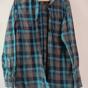 Blue Checked Shirt For Men