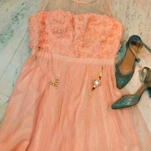 PARTY PEACHY-PINK DRESS