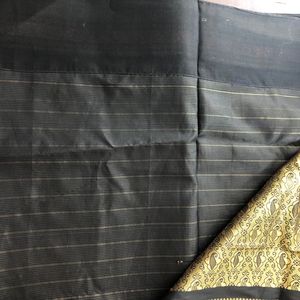 (Sold Out In Combo) Black Silk Saree