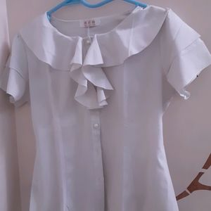 Amazing White Shirt With Pearl Buttons