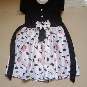 Girl's Black & White Frock