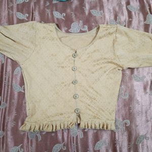 Golden Fitted Blouse