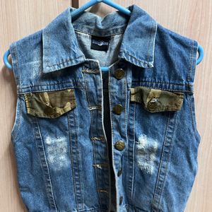 Denim short jacket