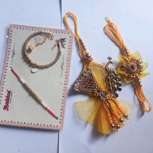 Rakhi for Brother and Bhabhi - Premium Floral