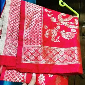 beautiful threads work suit with red duppata