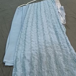 Chickankari Anarkali Kurta Set