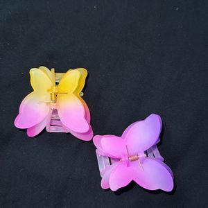 Korean Butterfly Hair Claw Clip Pack Of 2