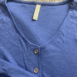 99 SALE Grab Button Down Top in Blue Colour, Size