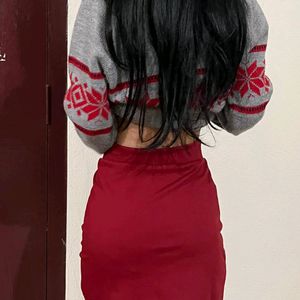 Hot Red Mini Skirt