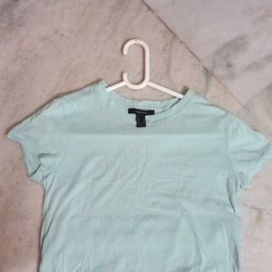 PASTEL BLUE FOREVER 21 CROP TOP