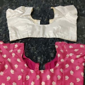 Blouses Combo ( Baby Pink And Silver )