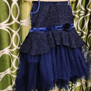 Navy Blue Fril Frock